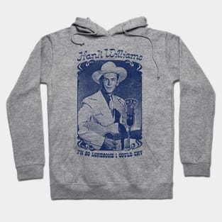 Hank Williams /// Vintage Faded Style Fan Design Hoodie